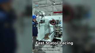 Máquina de amarração de estator grande para fabricação de motores